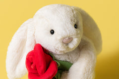 Jollytoy Cream Bunny with Rose