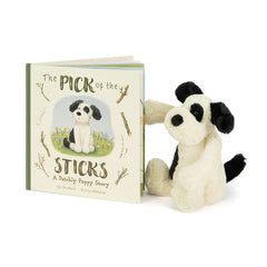 Jellycat Bashful Black & Cream Puppy
