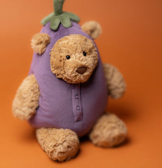 Jellycat Bartholomew Bear Eggplant
