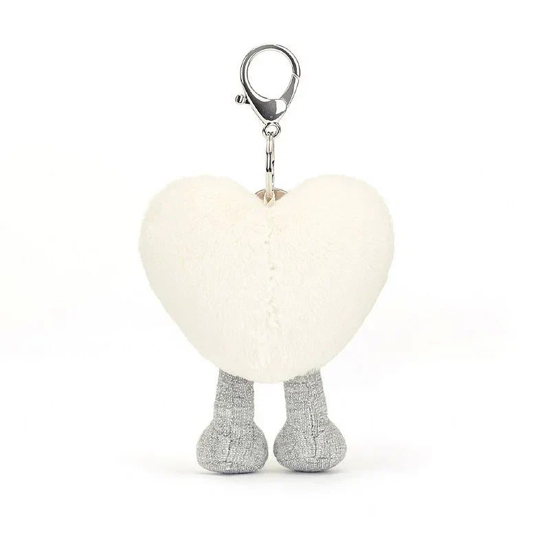 Jellycat Amuseable Cream Heart Bag Charm
