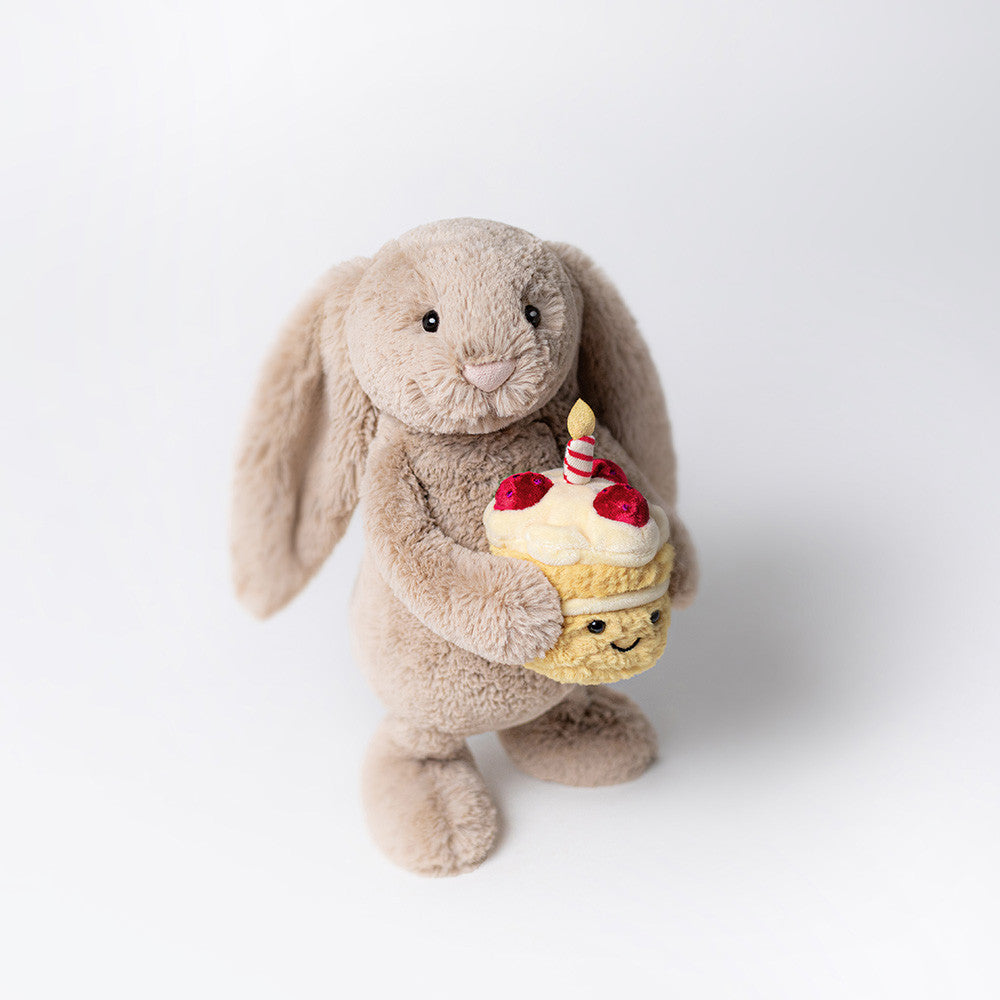 Jollytoy Bashful Beige Bunny 'Birthday'