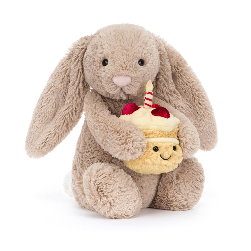 Jollytoy Bashful Beige Bunny 'Birthday'