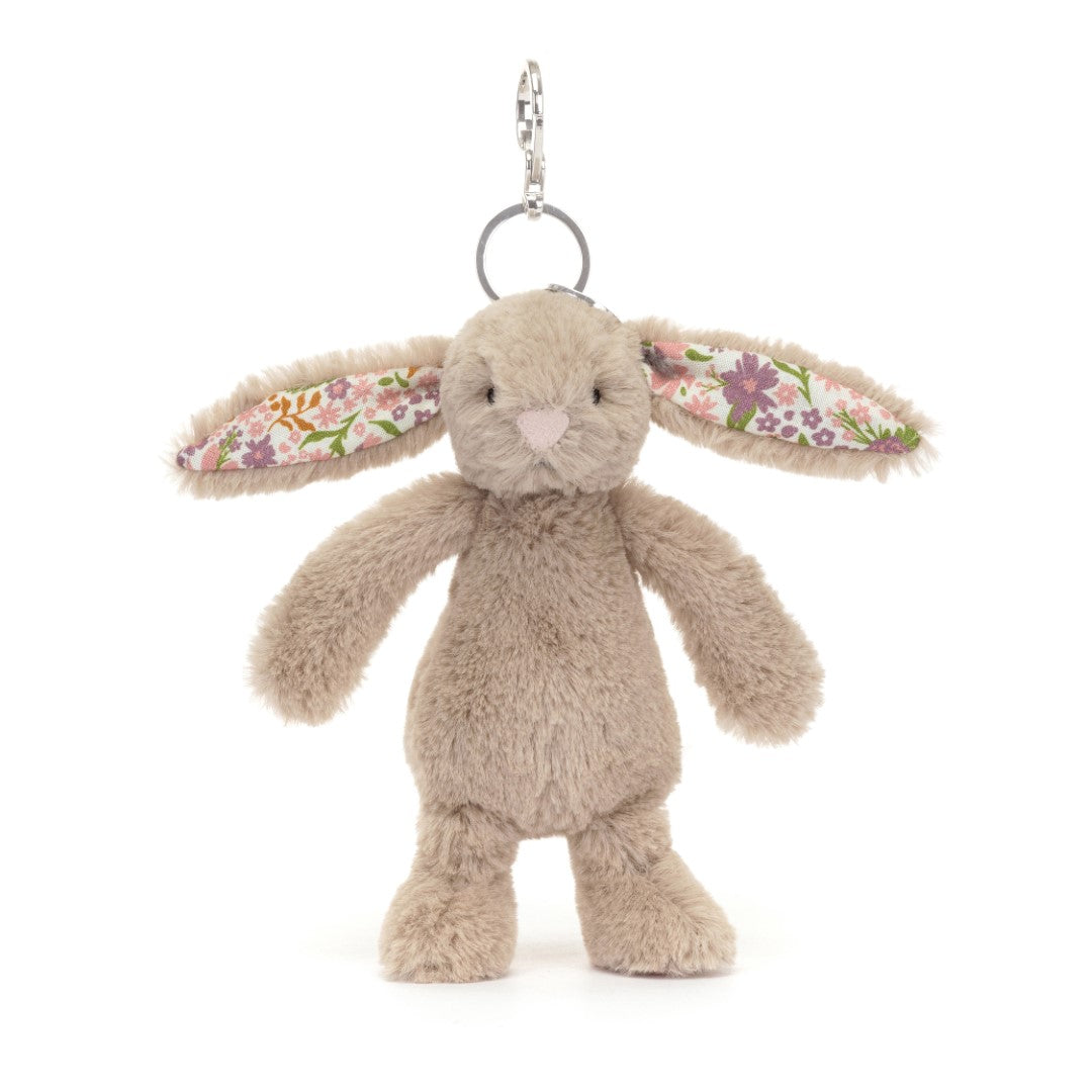 Jollytoy Bashful Blossom Beige Bunny 'Petal' Bag Charm